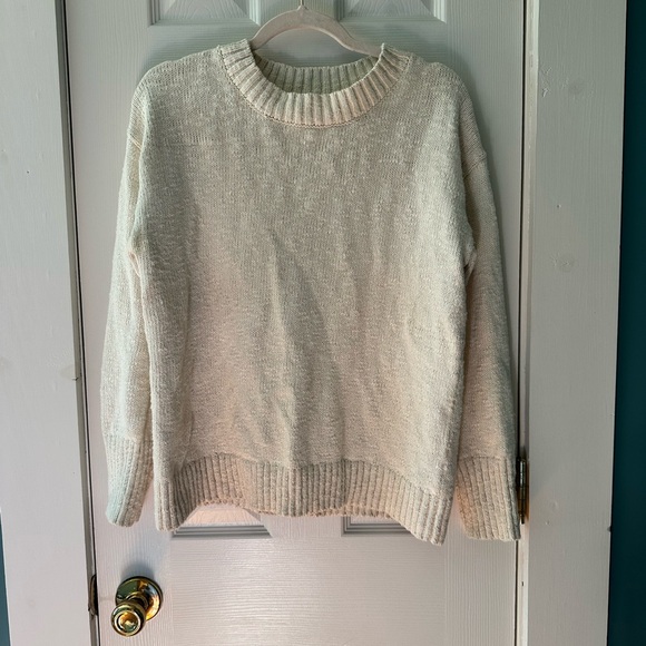 L.L. Bean Sweaters - L.L. Bean Cream Sweater 100% Cotton Large Coastal Grandma